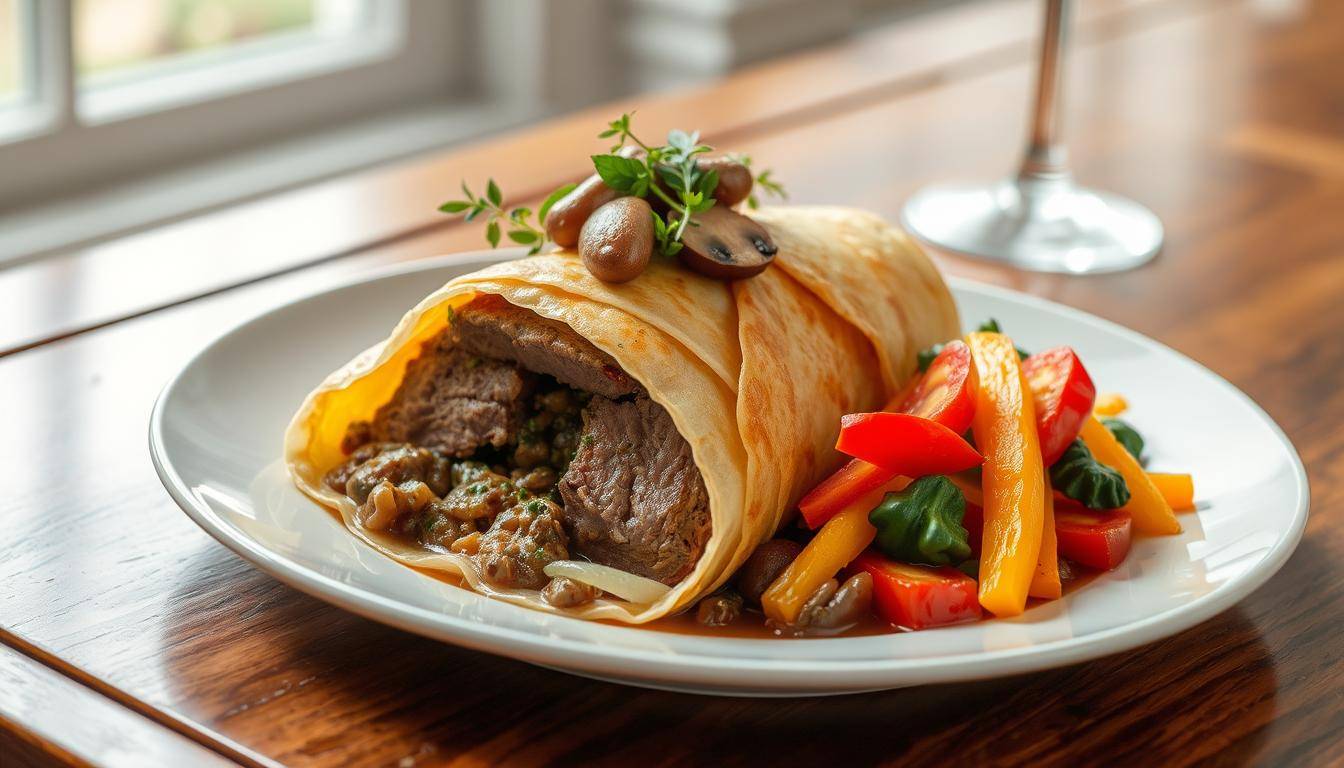 beef wellignton crepe recipe
